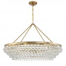 Crystorama 278-VG - Calypso 8 Light Crystal Teardrop Vibrant Gold Chandelier