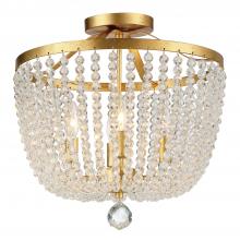 Crystorama 604-GA_CEILING - Rylee 4 Light Antique Gold Semi Flush Mount