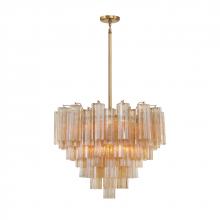 Crystorama ADD-312-AG-AM - Addis 12 Light Aged Brass Chandelier