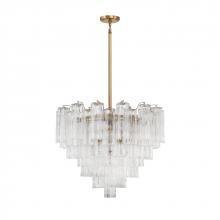 Crystorama ADD-312-AG-CL - Addis 12 Light Aged Brass Chandelier