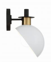 Crystorama GIG-811-BK-AG - Gigi 1 Light Black + Aged Brass Sconce