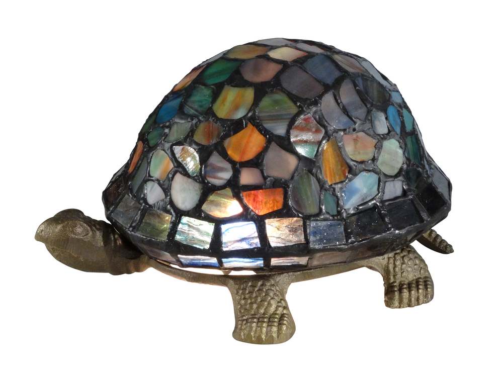 Blue Turtle Tiffany Accent Table Lamp