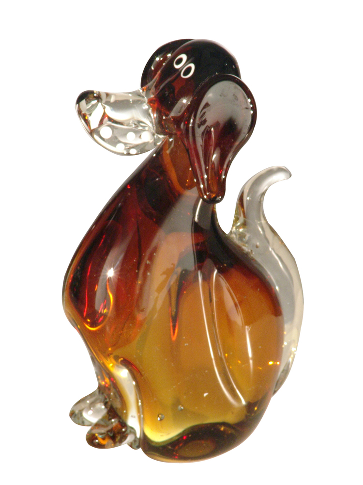 Dog Handcrafted Art Glass Figurine