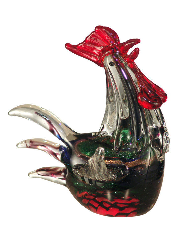 Rooster Handcrafted Art Glass Figurine
