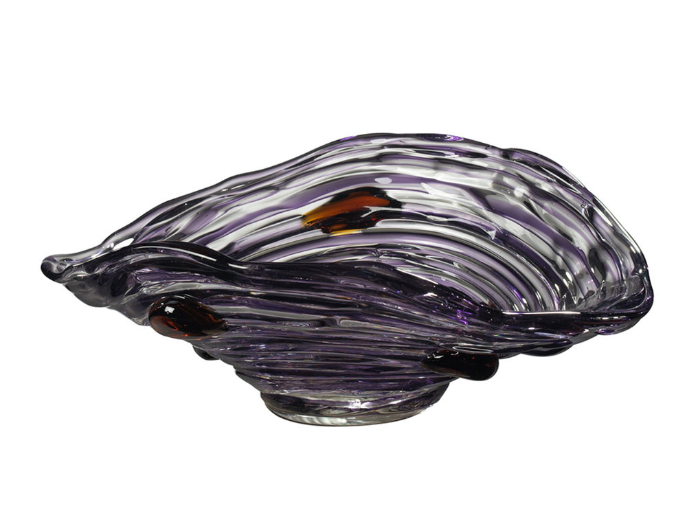 Amethyst Hand Blown Art Glass Bowl
