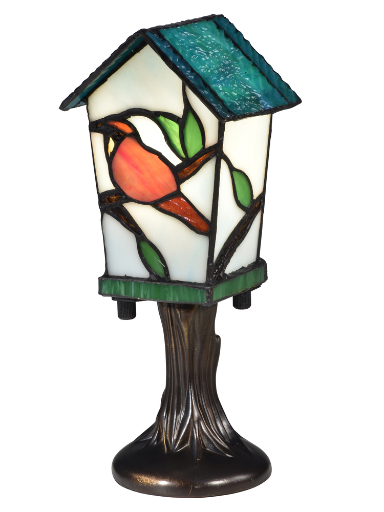 Bird House Tiffany Accent Table Lamp