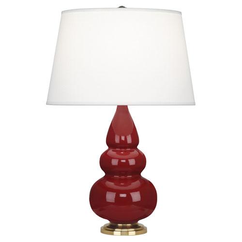 Oxblood Small Triple Gourd Accent Lamp