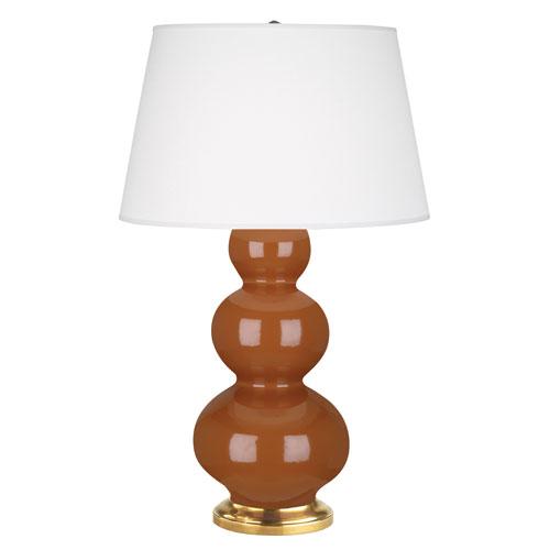 Cinnamon Triple Gourd Table Lamp