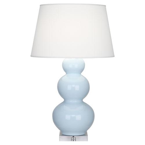 Baby Blue Triple Gourd Table Lamp