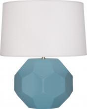 Robert Abbey MOB01 - Matte Steel Blue Franklin Table Lamp