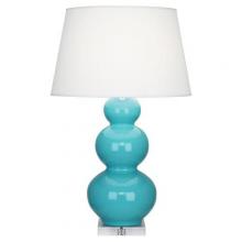 Robert Abbey A362X - Egg Blue Triple Gourd Table Lamp