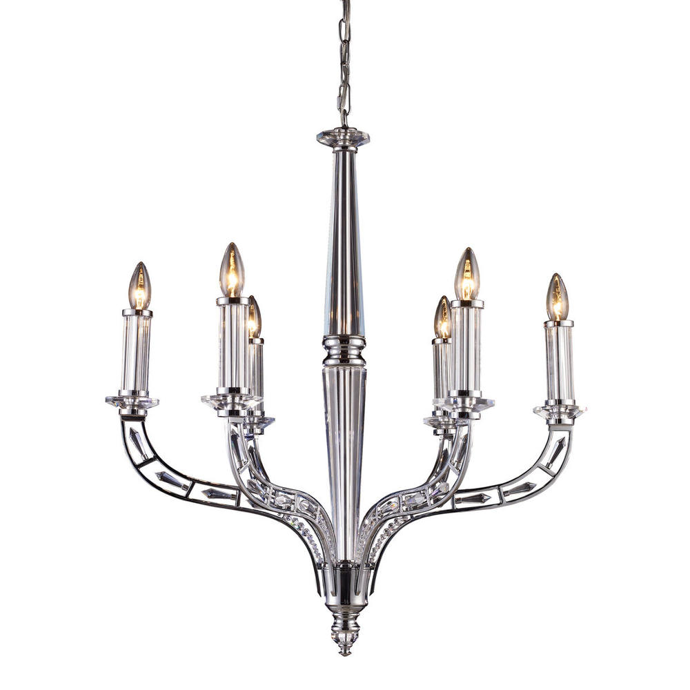 Zullaix 6-Light Chandelier in Polished Chrome
