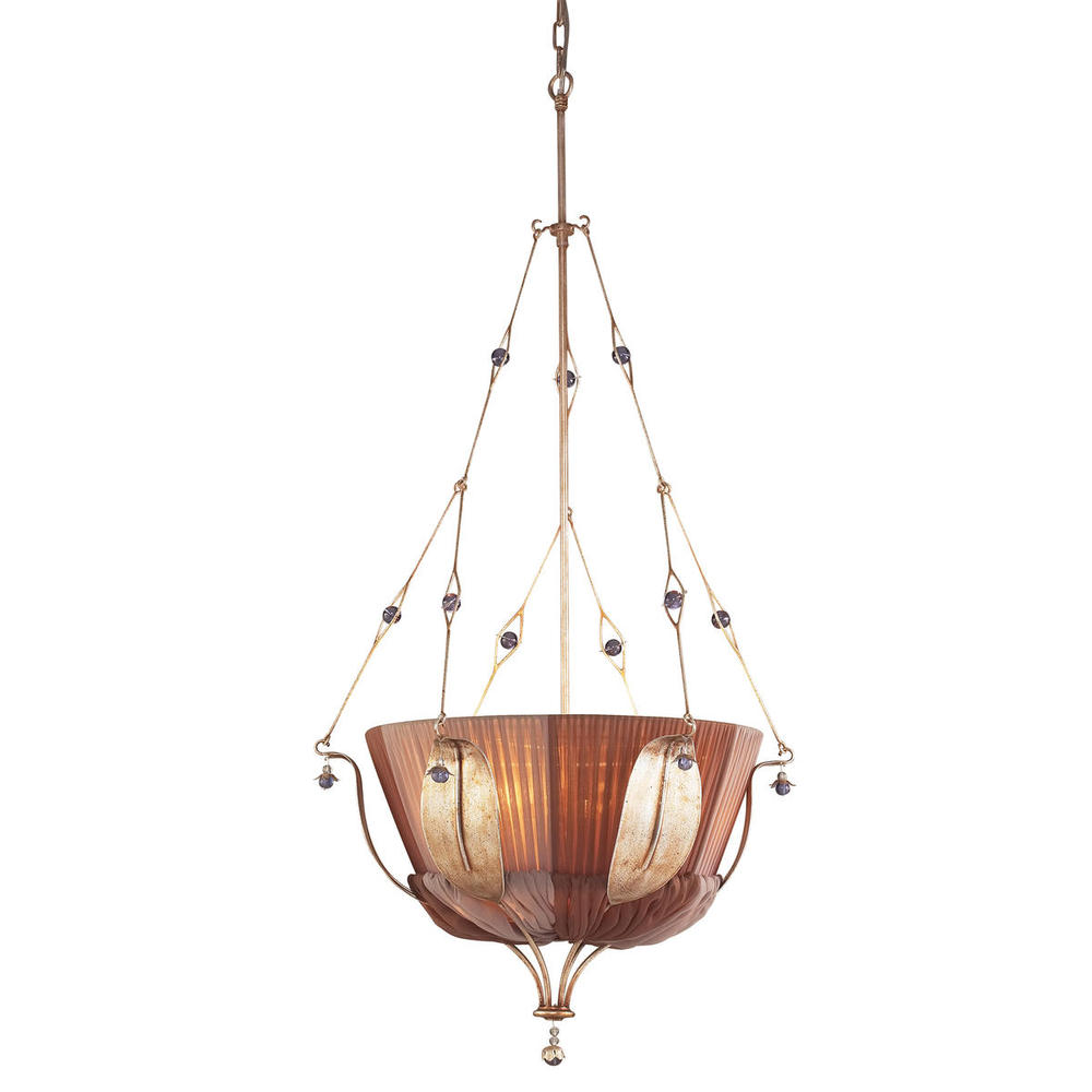OLIVISSA COLLECTION 3-LIGHT PENDANT in A BRONZED SILVER FINISH
