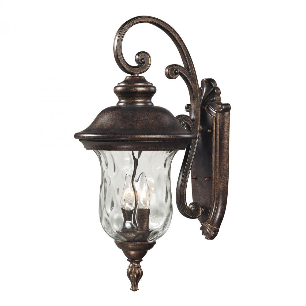 Lafayette 3-Light Outdoor Wall Lamp in Regal Bronze