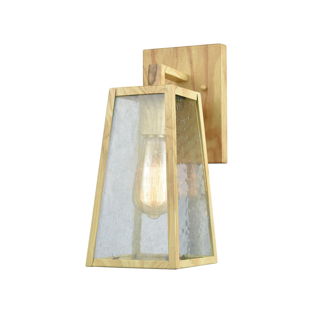 Meditterano 1-Light Outdoor Wall Lamp in Birchwood