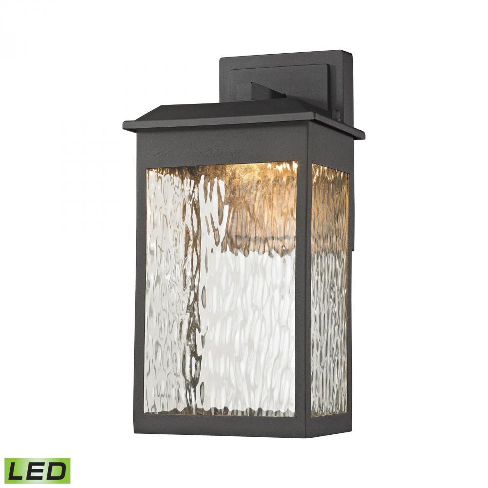Newcastle 1-Light Outdoor Wall Lamp in Textured Matte Black - Integrated LED