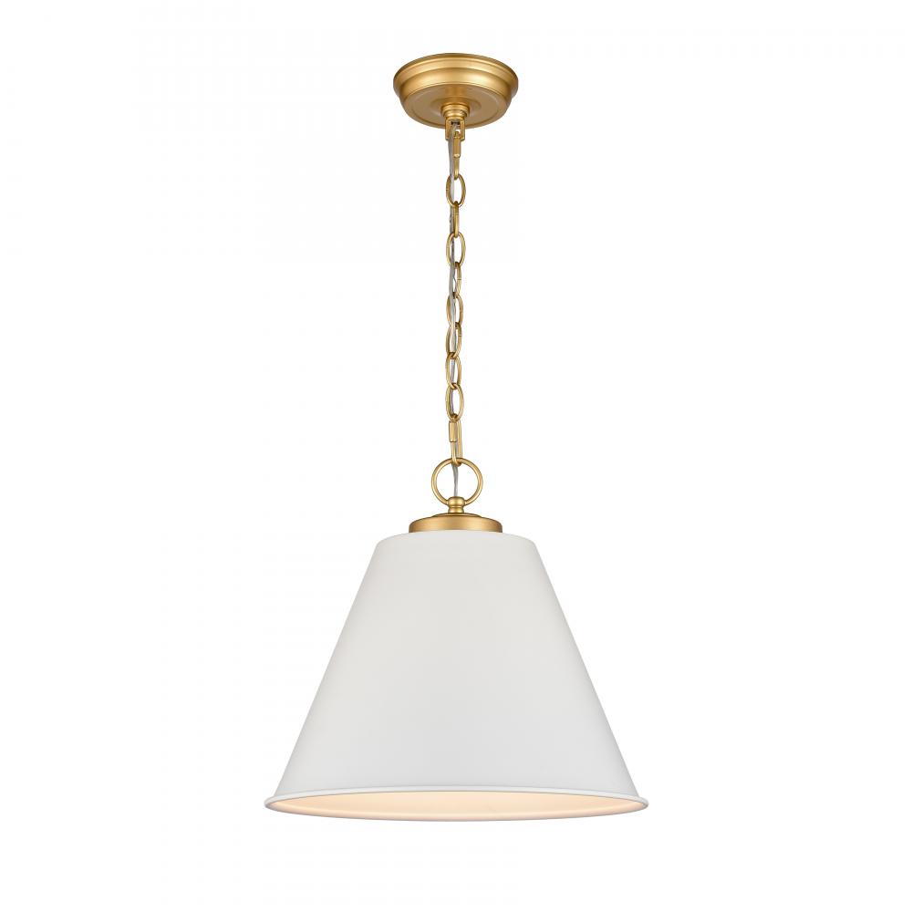 Vellus 14'' Wide 1-Light Pendant - Matte White