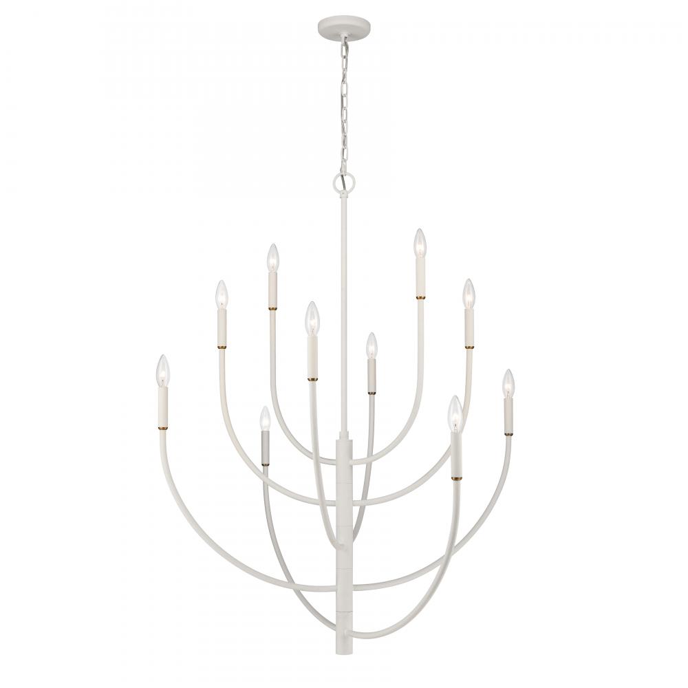 Continuance 42'' Wide 10-Light Chandelier - White Coral