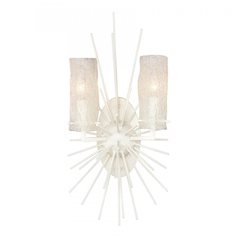 Sea Urchin 21'' High 2-Light Sconce - White Coral