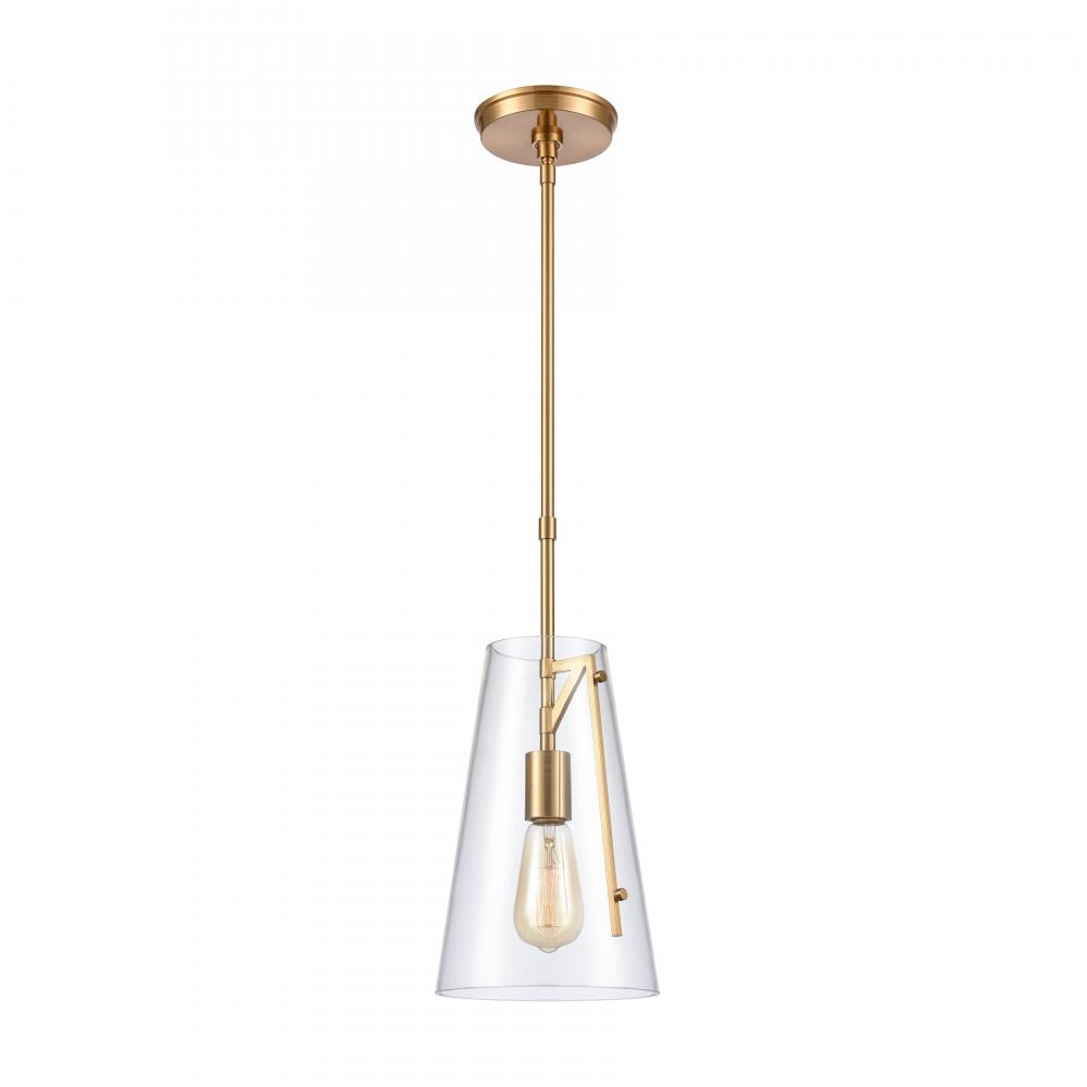 Trustle 7'' Wide 1-Light Mini Pendant - Satin Brass