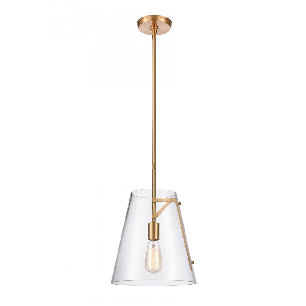 Trustle 11'' Wide 1-Light Pendant - Satin Brass