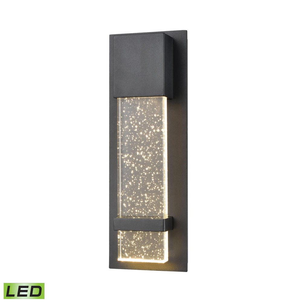 Emode Sconce in Matte Black with Seeded Crystal - Integrated LED