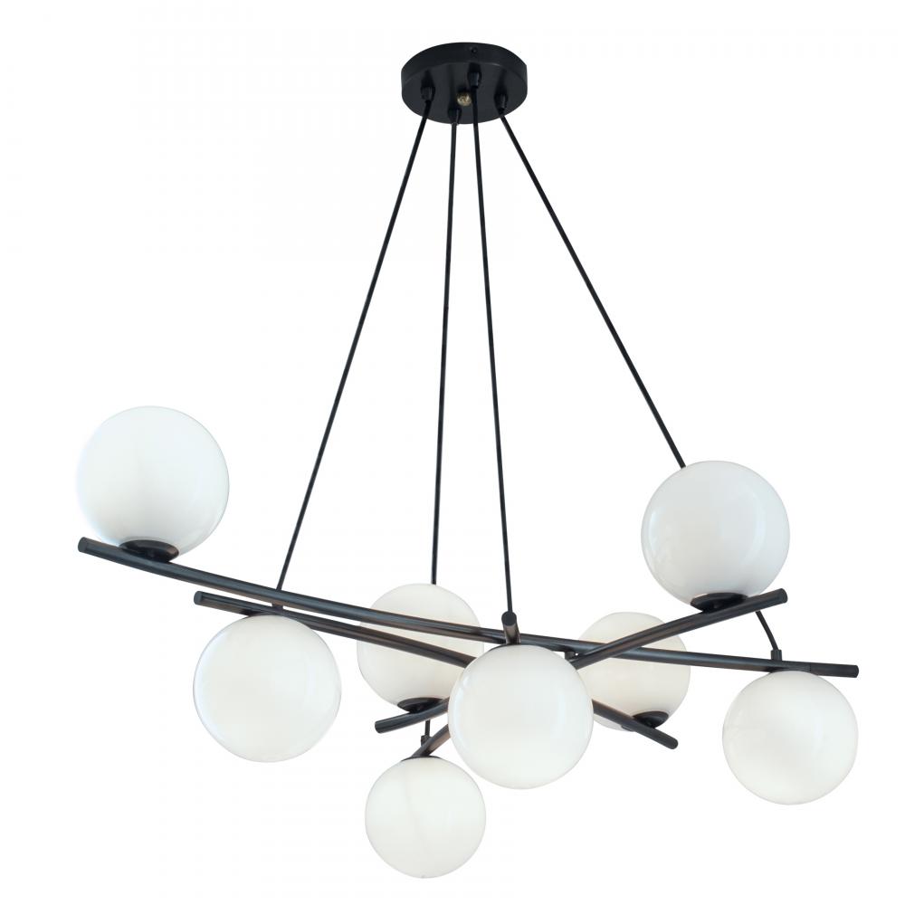 Perch 41.25'' Wide 8-Light Chandelier - Acid Dipped Black