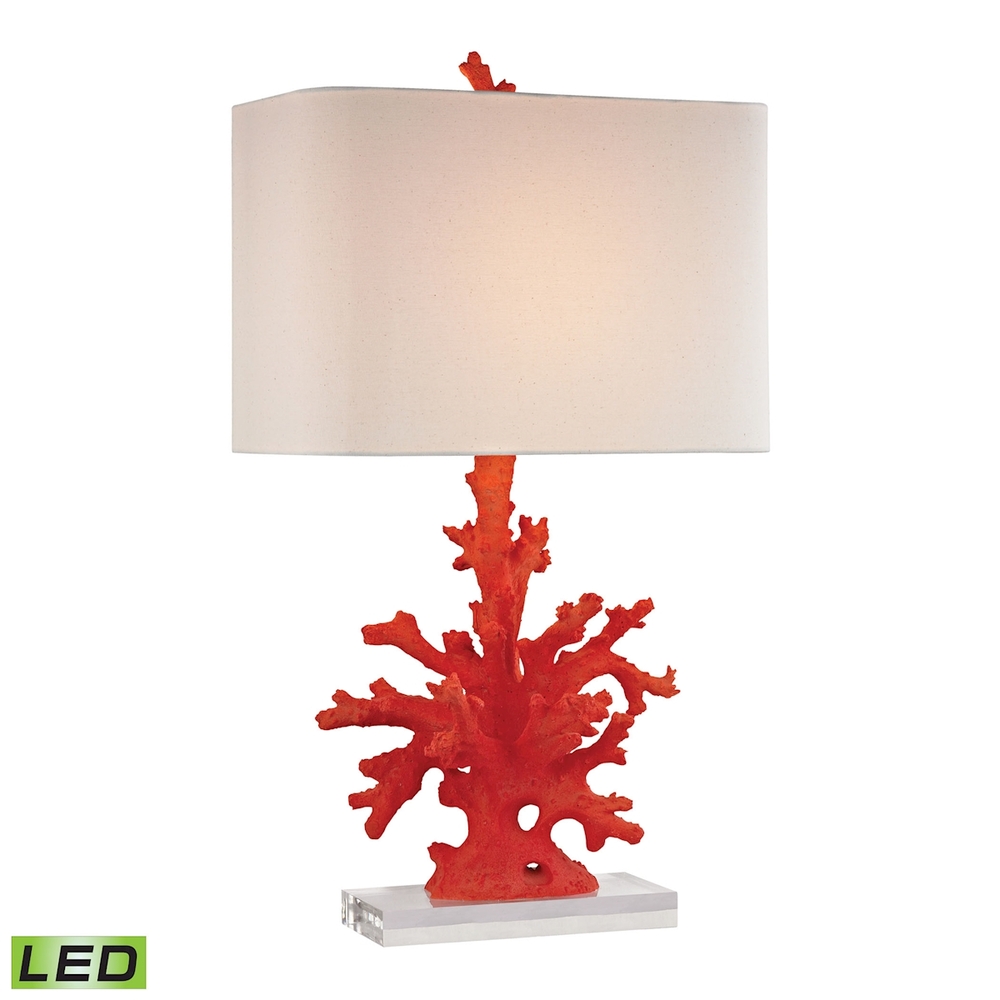 Red Coral Table Lamp in Red - LED