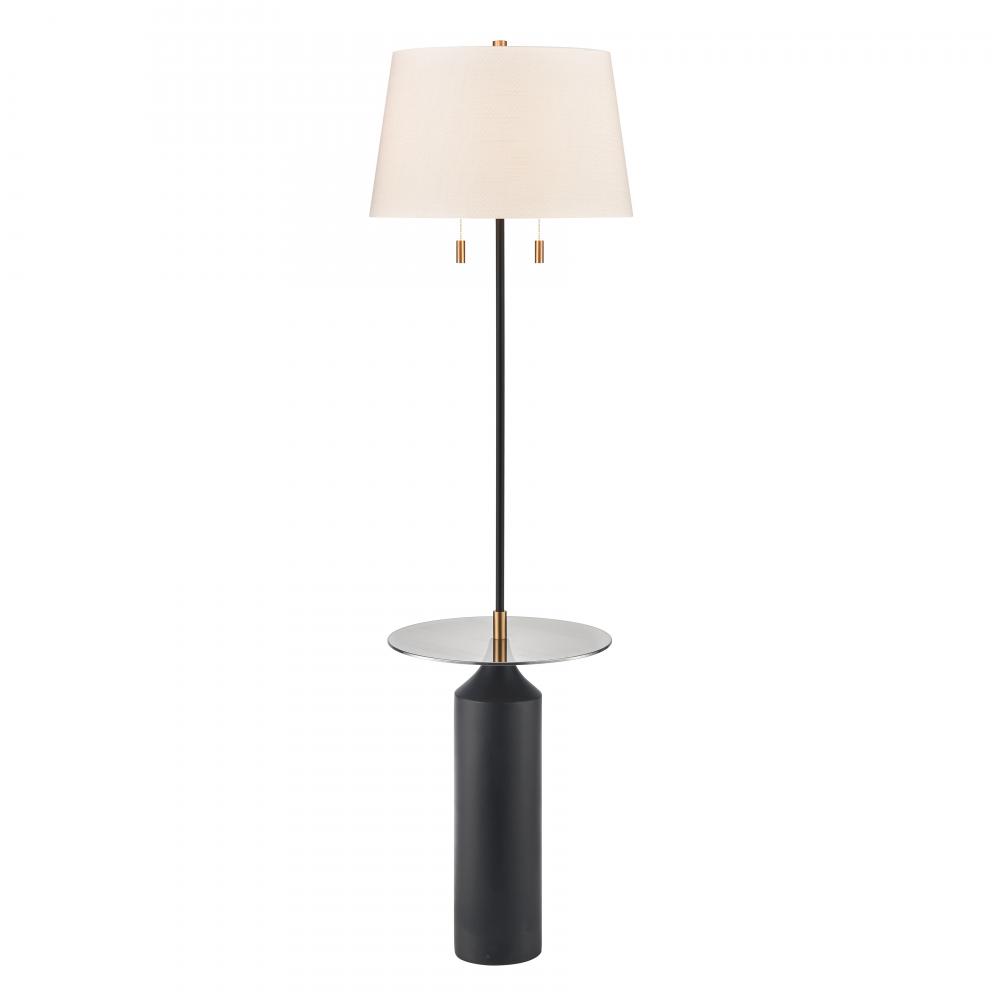 Shelve It 65'' High 2-Light Floor Lamp - Matte Black