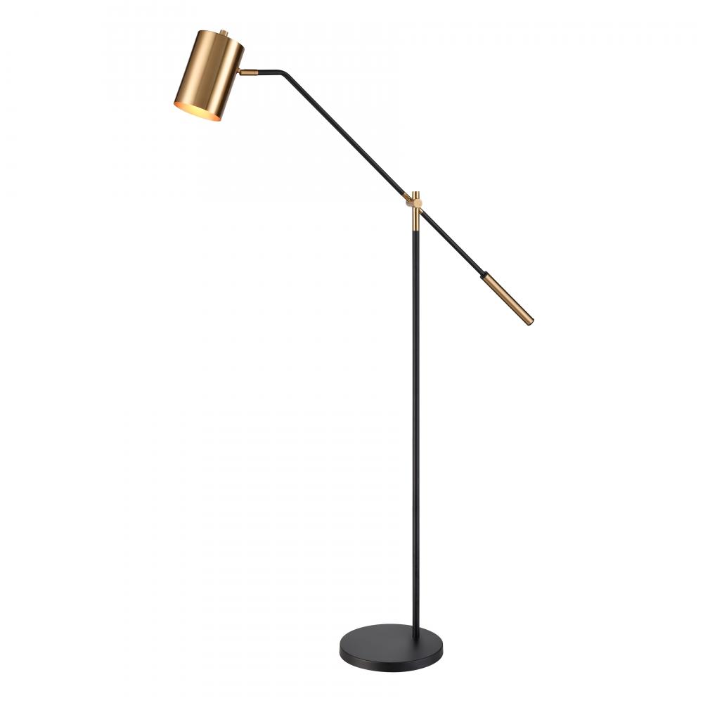 Oliver Avenue 64'' High 1-Light Floor Lamp - Matte Black