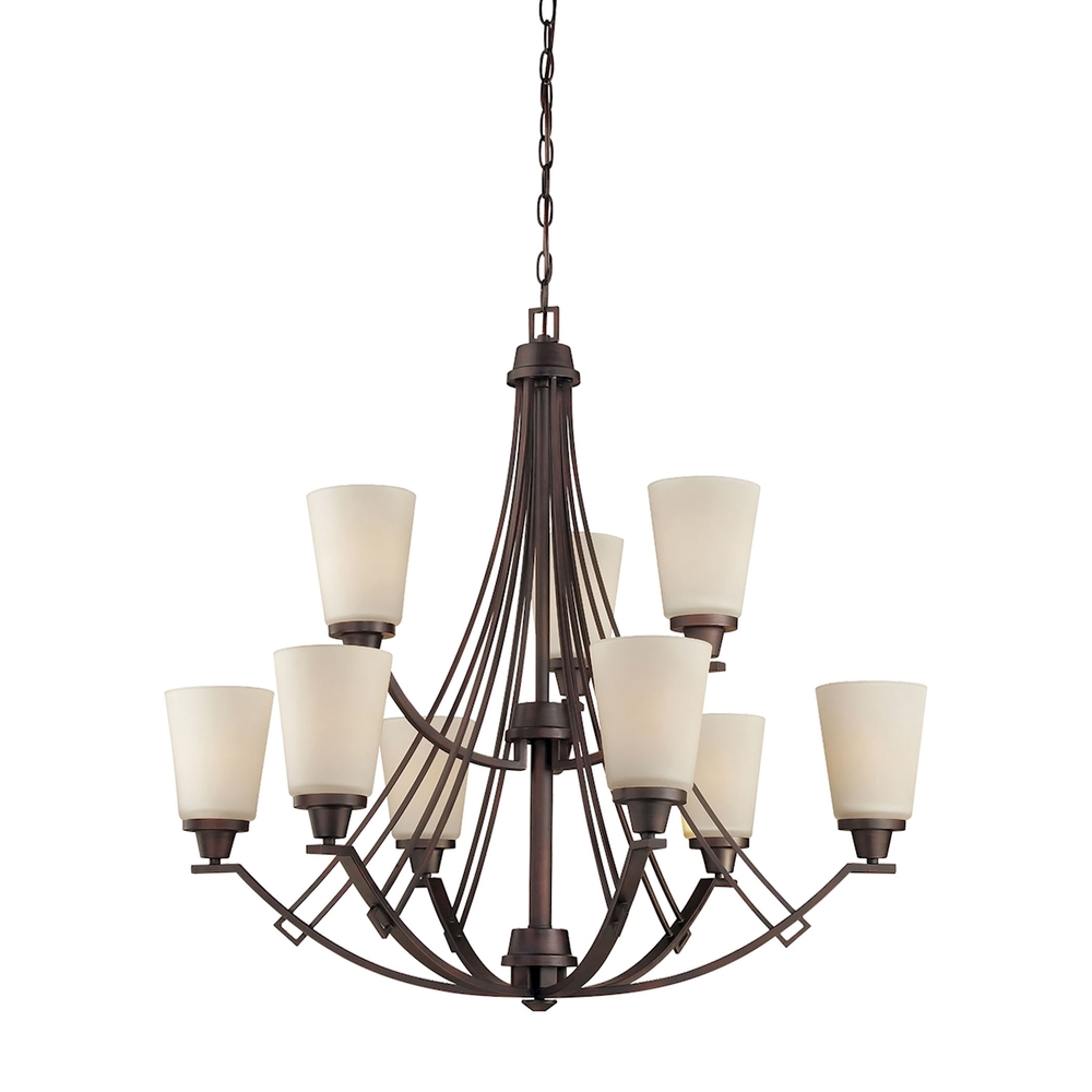 Wright 9-Light Chandelier in Espresso