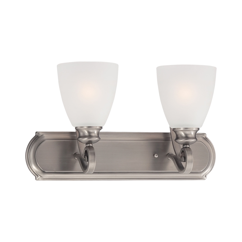 Haven 2-Light Wall Lamp in Satin Pewter