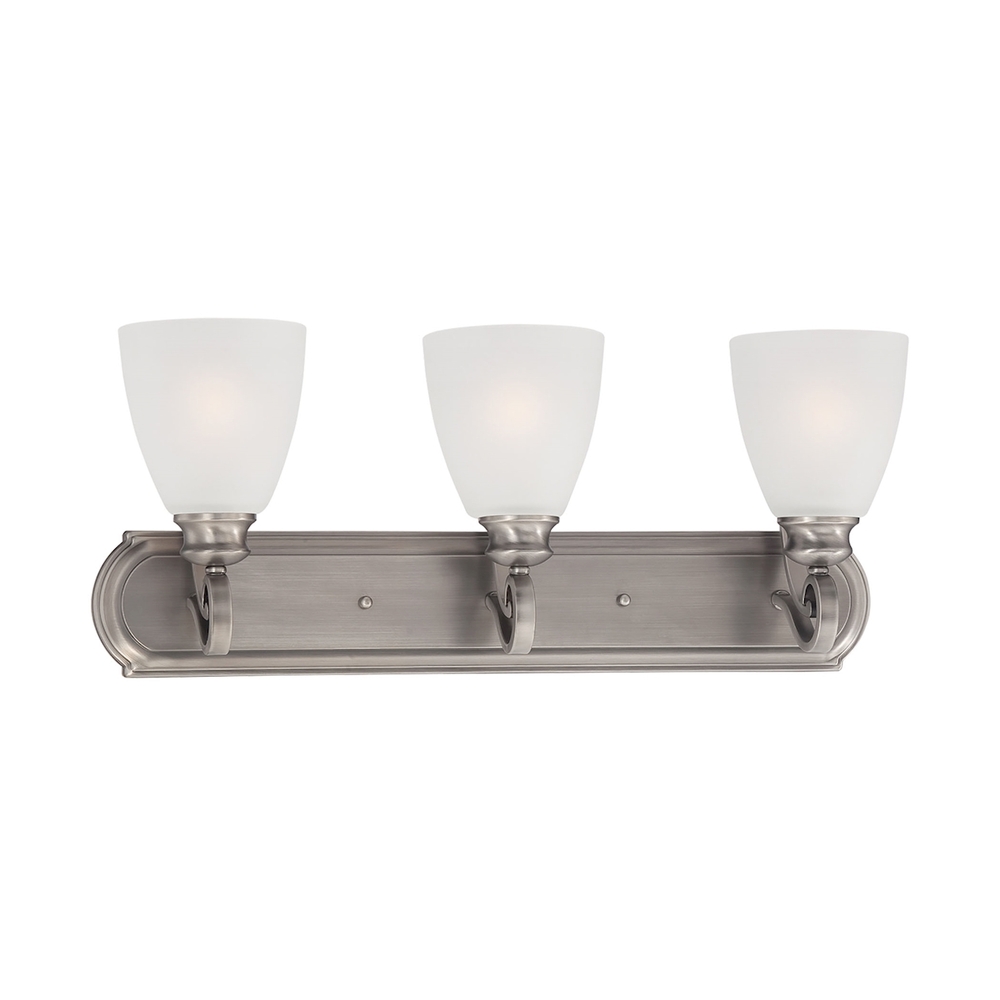 Haven 3-Light Wall Lamp in Satin Pewter