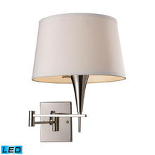 ELK Home Plus 10108/1-LED - Swingarms 1-Light Swingarm Wall Lamp in Polished Chrome with Shade - Includes LED Bulb