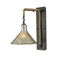 ELK Home Plus 10436/1SCN - Hand Formed Glass 1-Light Wall Lamp in Oiled Bronze with Mercury Glass