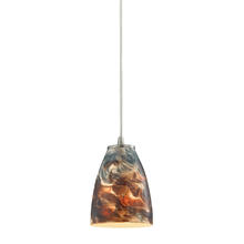 ELK Home Plus 10460/1CS - Abstractions 1-Light Mini Pendant in Satin Nickel with Cosmic Storm Glass