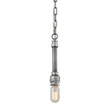 ELK Home Plus 10688/1 - Cast Iron Pipe 1-Light Mini Pendant in Weathered Zinc (Optional Shades Available)