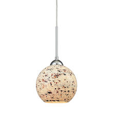 ELK Home Plus 10741/1 - Spatter 1-Light Mini Pendant in Polished Chrome with Spatter Mosaic Glass