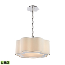 ELK Home Plus 1140-018-LED - Villoy 3-Light Drum Chandelier in Polished Stainless Steel and Nickel - LED