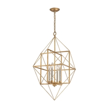 ELK Home Plus 1141-005 - Connexions 4-Light Chandelier in Antique Gold and Silver Leaf