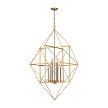 ELK Home Plus 1141-006 - Connexions 8-Light Chandelier in Antique Gold and Silver Leaf