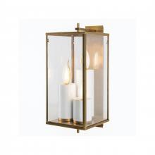 ELK Home Plus 1151-AG-CL - Back Bay 24.5'' High 3-Light Outdoor Sconce - Aged Brass