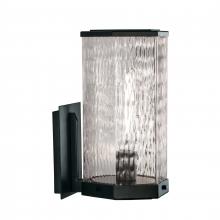 ELK Home Plus 1176-MB-WAV - Polygon 12.75'' High 1-Light Outdoor Sconce - Matte Black