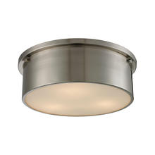 ELK Home Plus 11821/3 - Simpson 3-Light Flush Mount in Brushed Nickel with Frosted White Diffuser