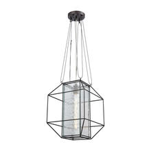 ELK Home Plus 11951/1 - Waterbury 1-Light Mini Pendant in Oil Rubbed Bronze with Ripple Glass Panels