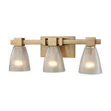 ELK Home Plus 11992/3 - Ensley 3-Light Vanity Lamp in Satin Brass with Square-to-Round Frosted Glass