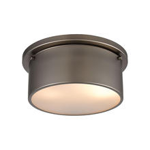 ELK Home Plus 12110/2 - 2-Light Flush Mount in Black Nickel with Frosted Glass