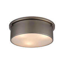 ELK Home Plus 12111/3 - 3-Light Flush Mount in Black Nickel with Frosted Glass