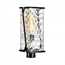 ELK Home Plus 1252-MB-CW - Waterfall 18'' High 1-Light Outdoor Post Light - Matte Black