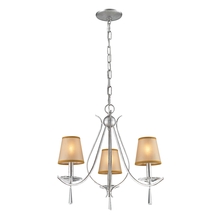 ELK Home Plus 14081/3 - Clarendon 3-Light Chandelier in Silver, Shades Included